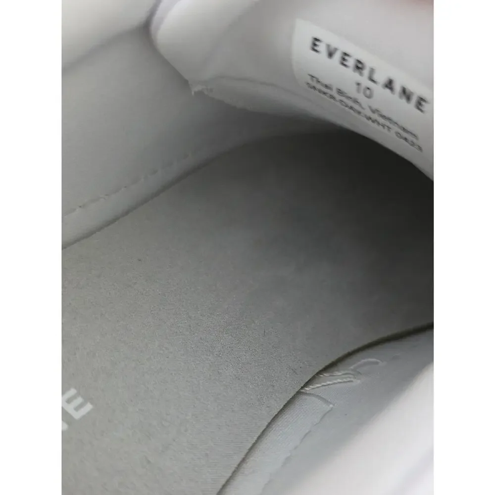 NEW Everlane The Day Low Top White Leather Sneaker Shoes Womens Size 10